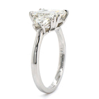 Platinum 3 Stone Radiant Cut Diamond Engagement Ring