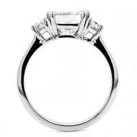 Platinum 3 Stone Radiant Cut Diamond Engagement Ring