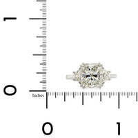 Platinum 3 Stone Radiant Cut Diamond Engagement Ring