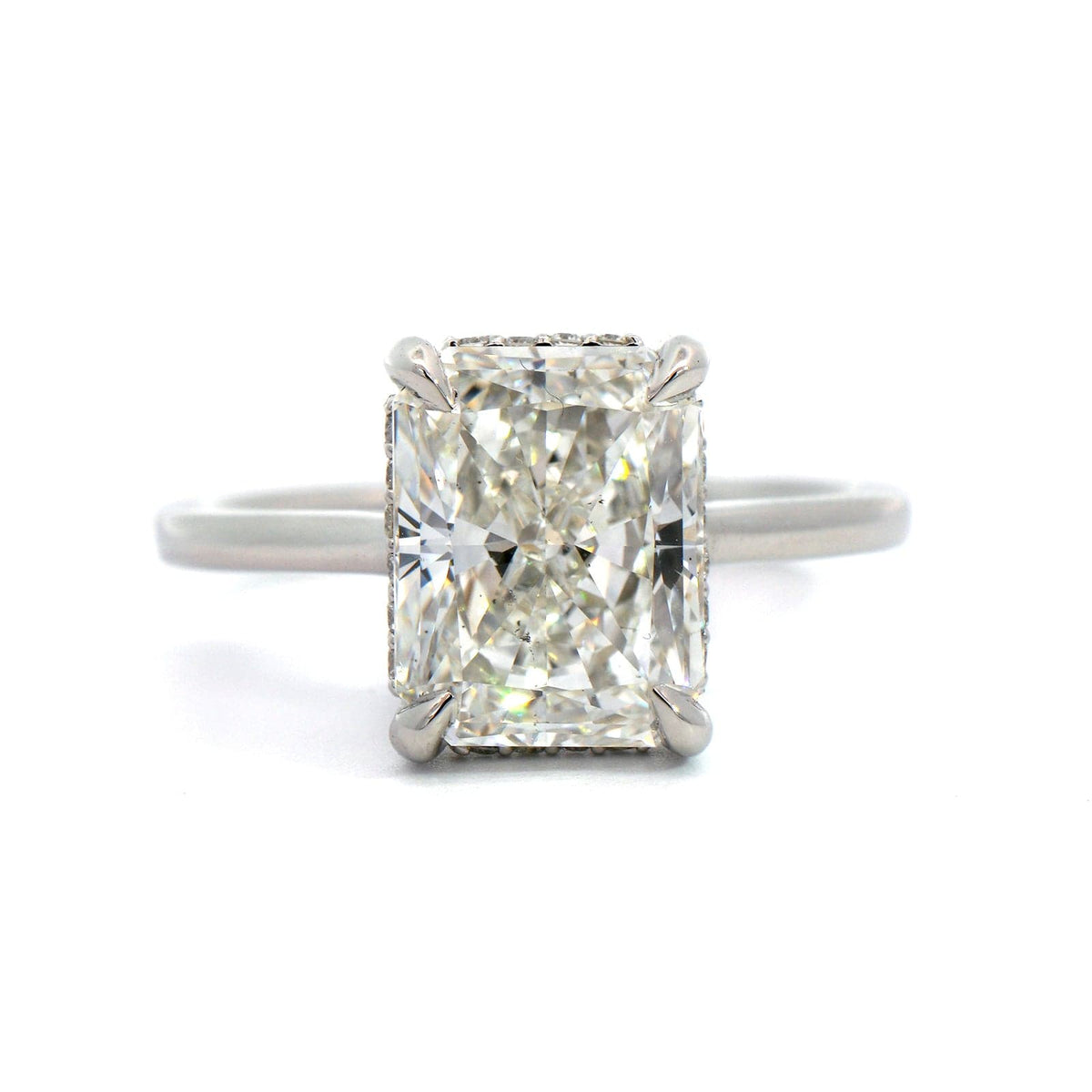 Platinum Radiant Cut Diamond Engagement Ring