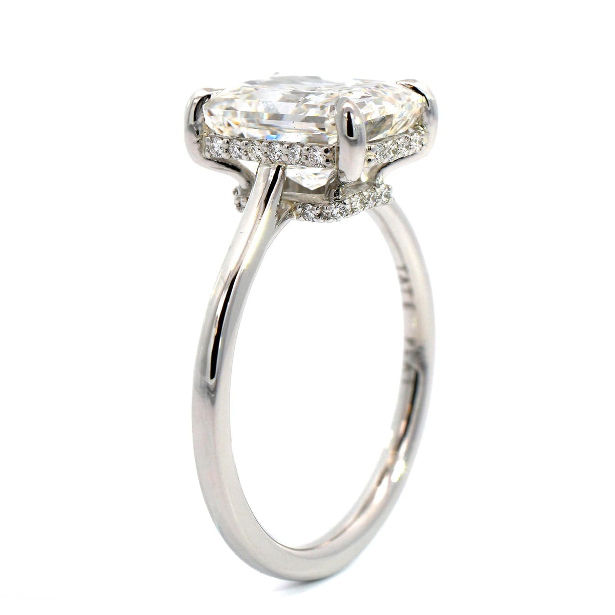 Platinum Radiant Cut Diamond Engagement Ring