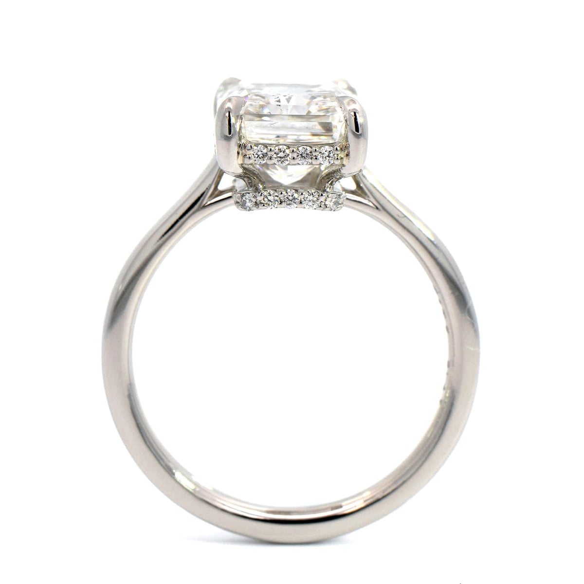 Platinum Radiant Cut Diamond Engagement Ring