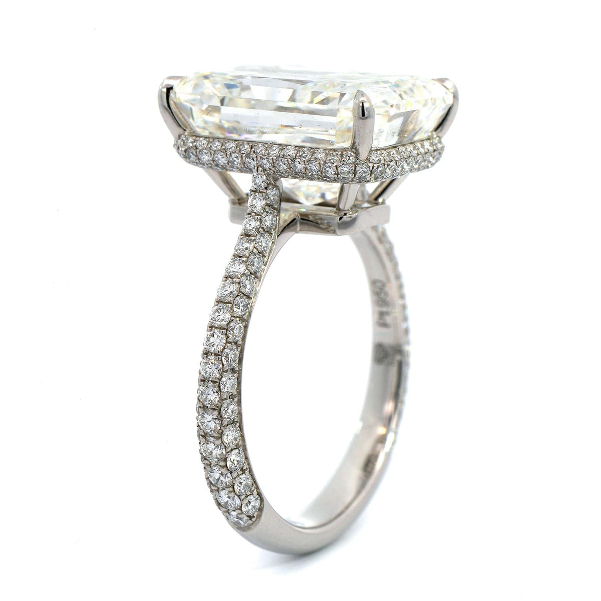 Platinum Radiant Cut Diamond Engagement Ring