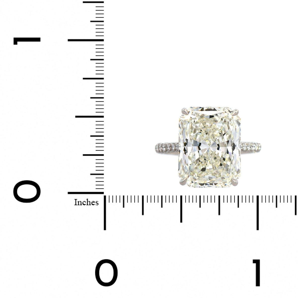 Platinum Radiant Cut Diamond Engagement Ring
