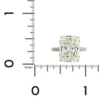 Platinum Radiant Cut Diamond Engagement Ring