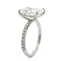 Platinum Radiant Cut Diamond Engagement Ring