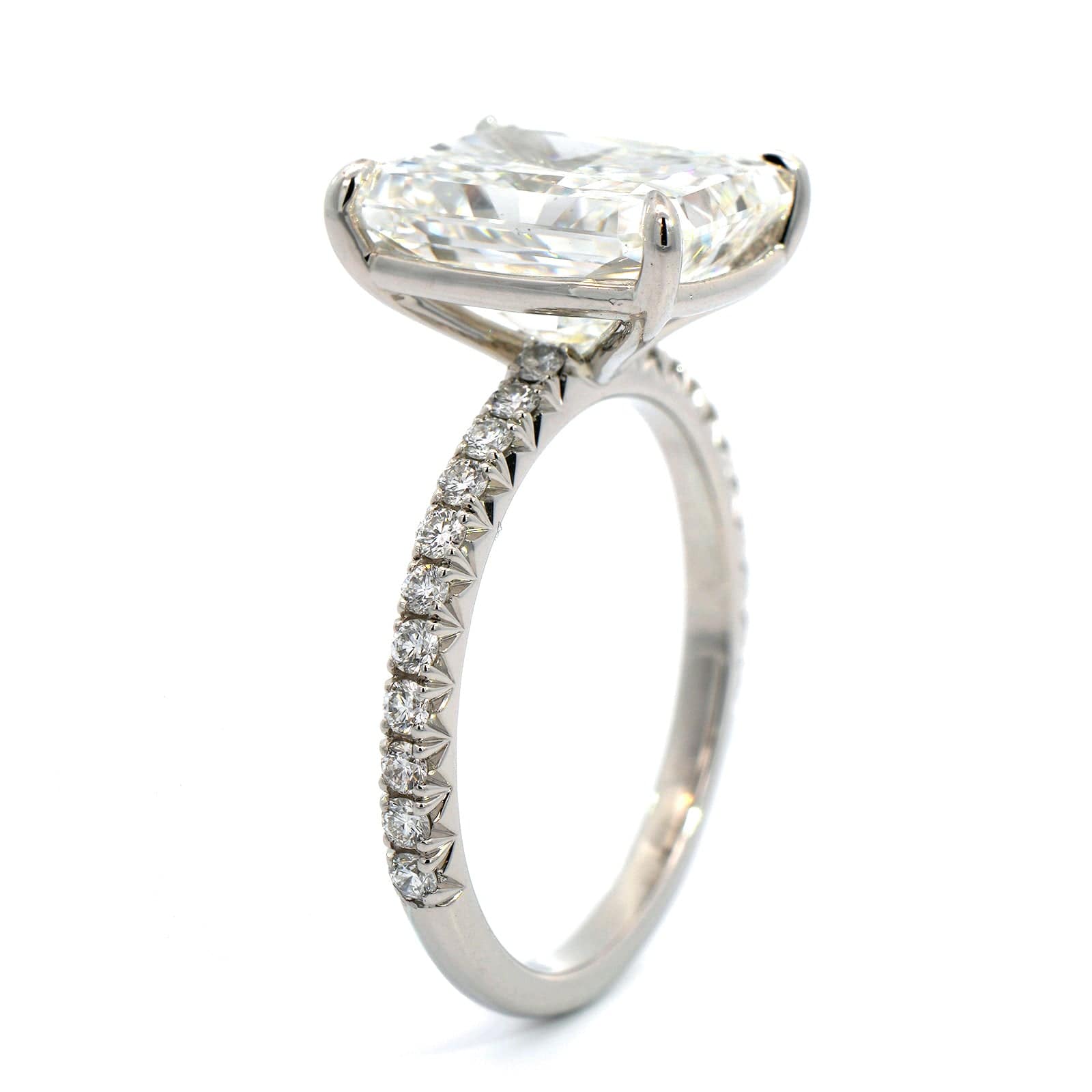 Platinum Radiant Cut Diamond Engagement Ring
