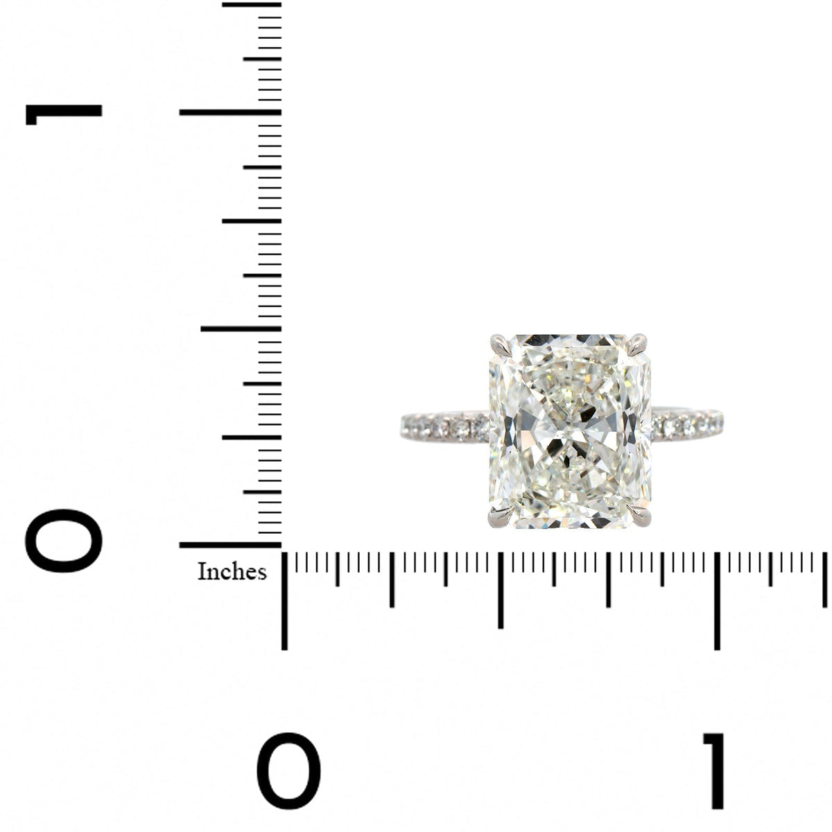 Platinum Radiant Cut Diamond Engagement Ring