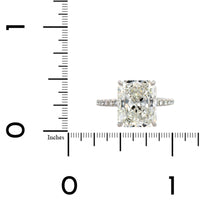 Platinum Radiant Cut Diamond Engagement Ring