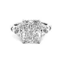 Platinum Radiant Cut Diamond Engagement Ring