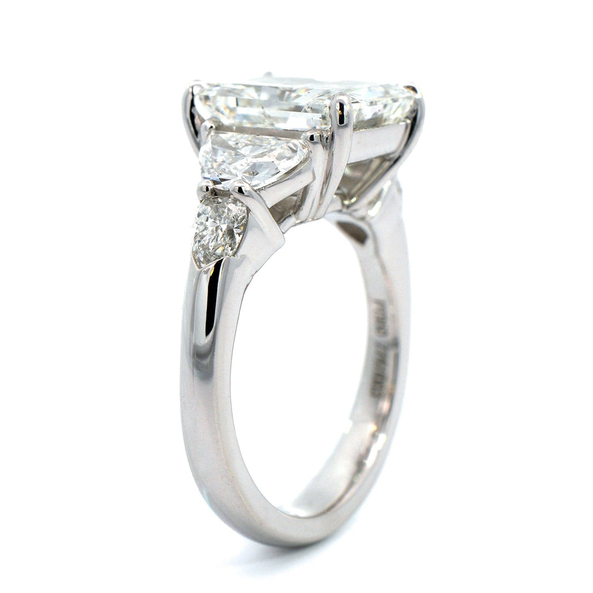 Platinum Radiant Cut Diamond Engagement Ring