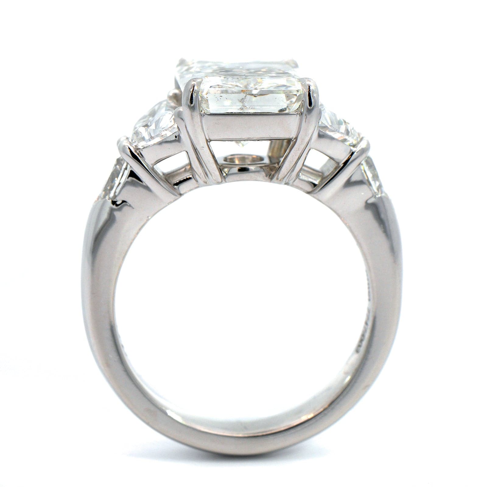 Platinum Radiant Cut Diamond Engagement Ring