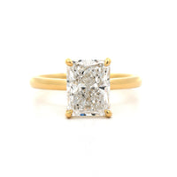 18K Yellow Gold Radiant Cut Diamond Engagement Ring
