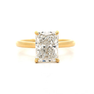 18K Yellow Gold Radiant Cut Diamond Engagement Ring