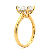 18K Yellow Gold Radiant Cut Diamond Engagement Ring