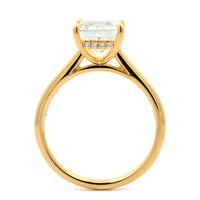 18K Yellow Gold Radiant Cut Diamond Engagement Ring