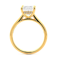 18K Yellow Gold Radiant Cut Diamond Engagement Ring
