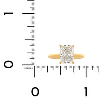 18K Yellow Gold Radiant Cut Diamond Engagement Ring
