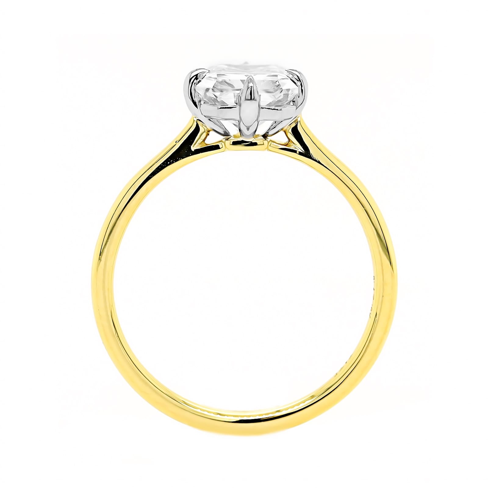 18K Yellow Gold and Platinum Radiant Cut Diamond Engagement Ring – Long ...