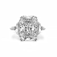 Platinum Radiant Cut Diamond 3 Stone Engagement Ring