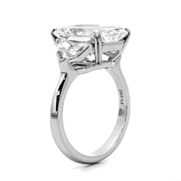 Platinum Radiant Cut Diamond 3 Stone Engagement Ring