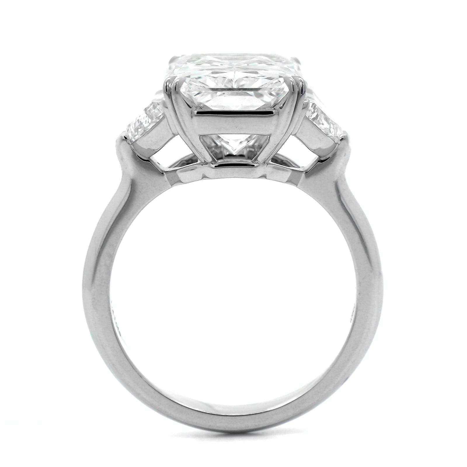 Platinum Radiant Cut Diamond 3 Stone Engagement Ring