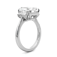 Platinum Radiant Cut Diamond 3 Stone Engagement Ring