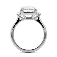 Platinum Radiant Cut Diamond 3 Stone Engagement Ring
