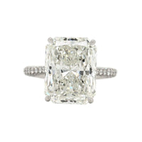 Platinum Radiant Cut Diamond Engagement Ring
