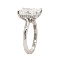 Platinum Radiant Cut Diamond Engagement Ring