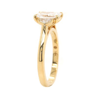 18K Yellow Gold Radiant and Cadillac Cut Diamond Engagement Ring