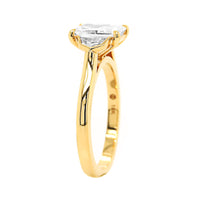 18K Yellow Gold Radiant and Cadillac Cut Diamond Engagement Ring
