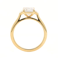 18K Yellow Gold Radiant and Cadillac Cut Diamond Engagement Ring