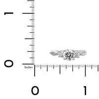 18K White Gold 3 Stone Diamond Engagement Ring