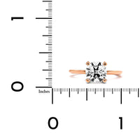 18K Rose Gold Round Diamond Solitaire Engagement Ring