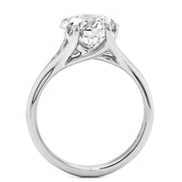 Platinum Round Diamond Split Shank Engagement Ring