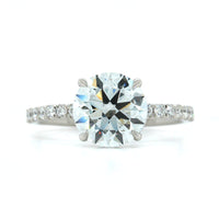 Platinum 4 Prong Round Diamond Engagement Ring