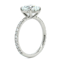 Platinum 4 Prong Round Diamond Engagement Ring