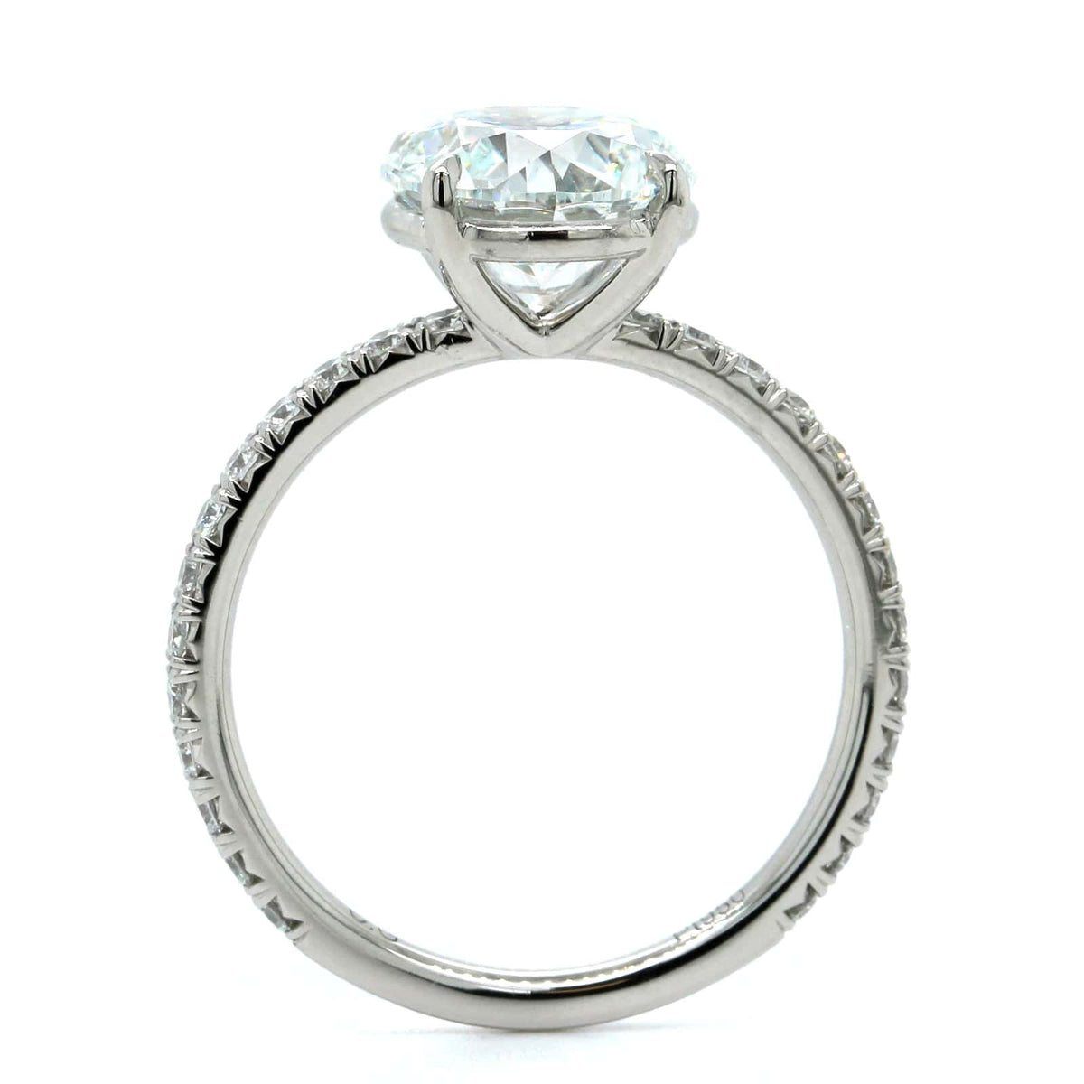 Platinum 4 Prong Round Diamond Engagement Ring