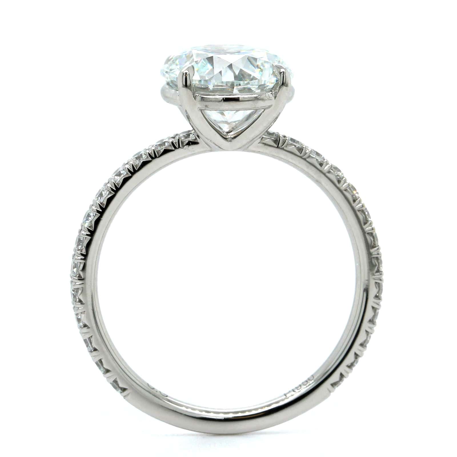 Platinum 4 Prong Round Diamond Engagement Ring