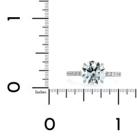 Platinum 4 Prong Round Diamond Engagement Ring