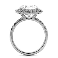 Platinum Round Diamond Halo Engagement Ring