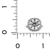 Platinum Round Diamond Halo Engagement Ring