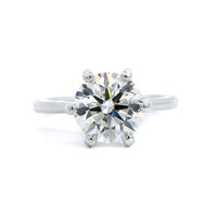 Platinum 6 Prong Round Diamond Engagement Ring