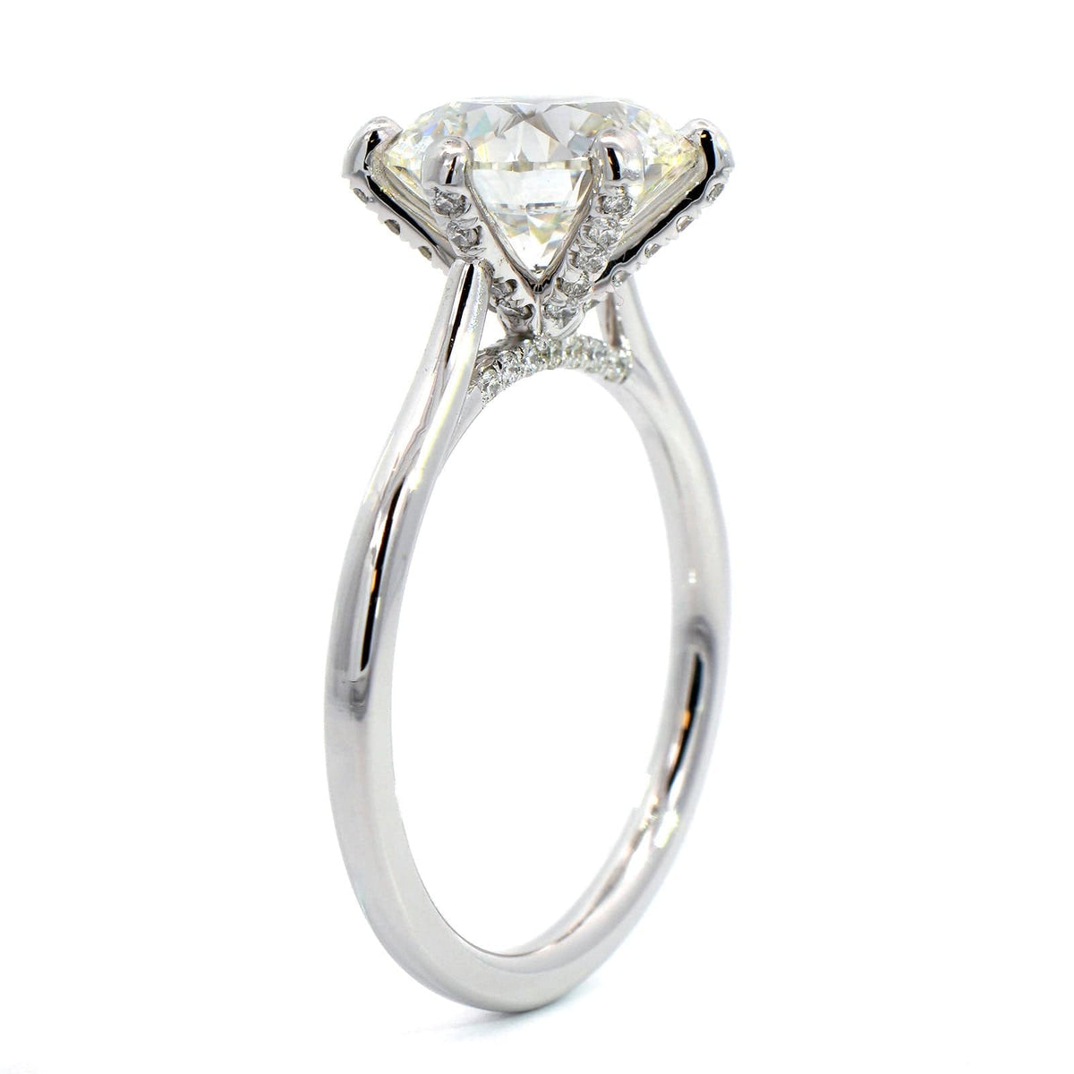 Platinum 6 Prong Round Diamond Engagement Ring