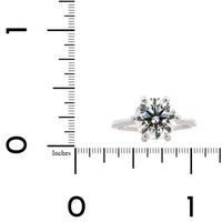 Platinum 6 Prong Round Diamond Engagement Ring