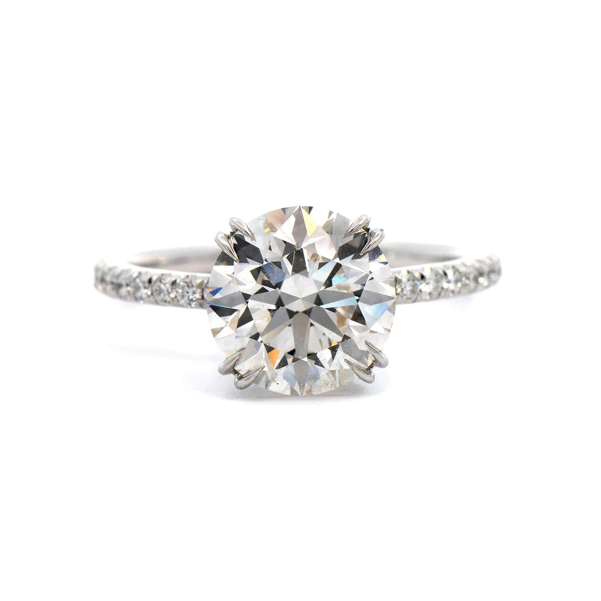 Platinum Round Diamond Engagement Ring