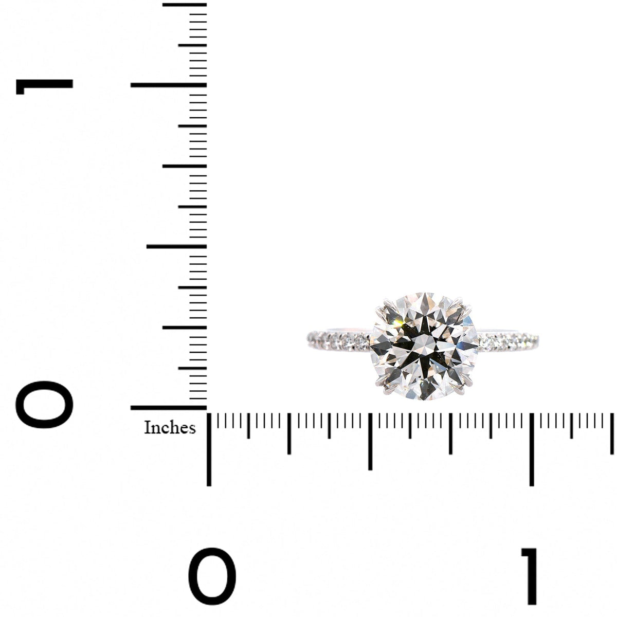 Platinum Round Diamond Engagement Ring