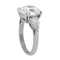 Platinum 3 Stone Round Diamond Engagement Ring