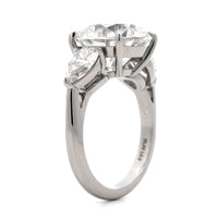 Platinum 3 Stone Round Diamond Engagement Ring